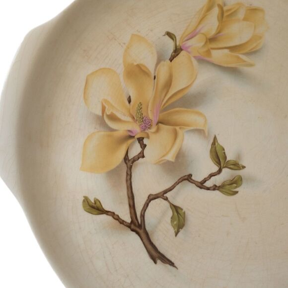 Vintage Universal Oven Proof Platter Chop Plate Tray Magnolia Permacal Pattern. - Picture 2 of 16